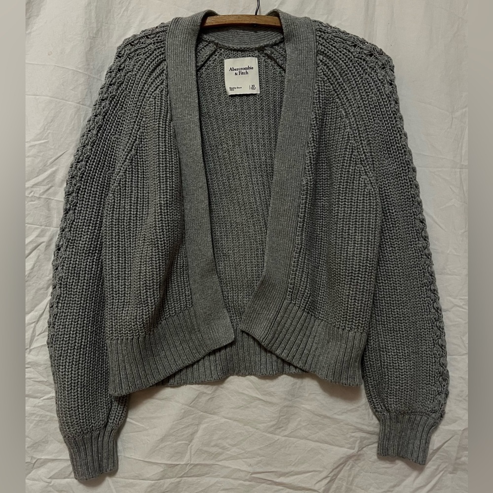 Grey A&F cardigan/sweater